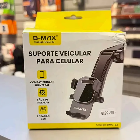 Suporte veicular de celular com rotação 360 graus